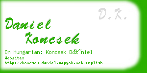 daniel koncsek business card